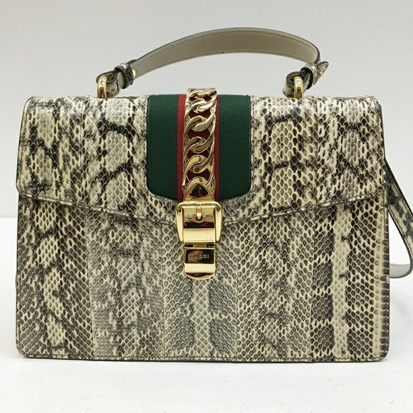 Gucci Python 2WAY Handbag Black - Picture 2 of 14